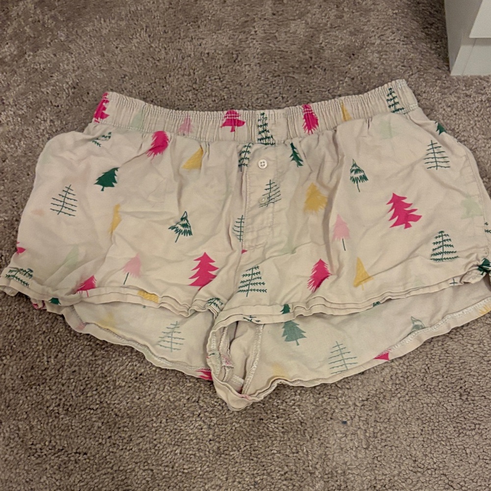 Festive Tree Print Shorts